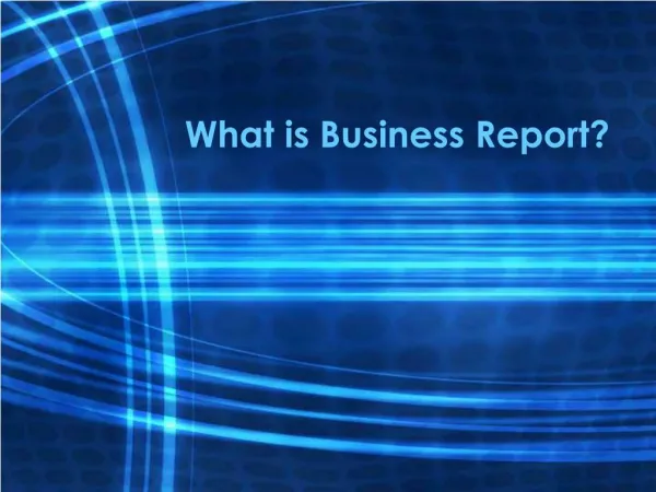 What is Business Report?