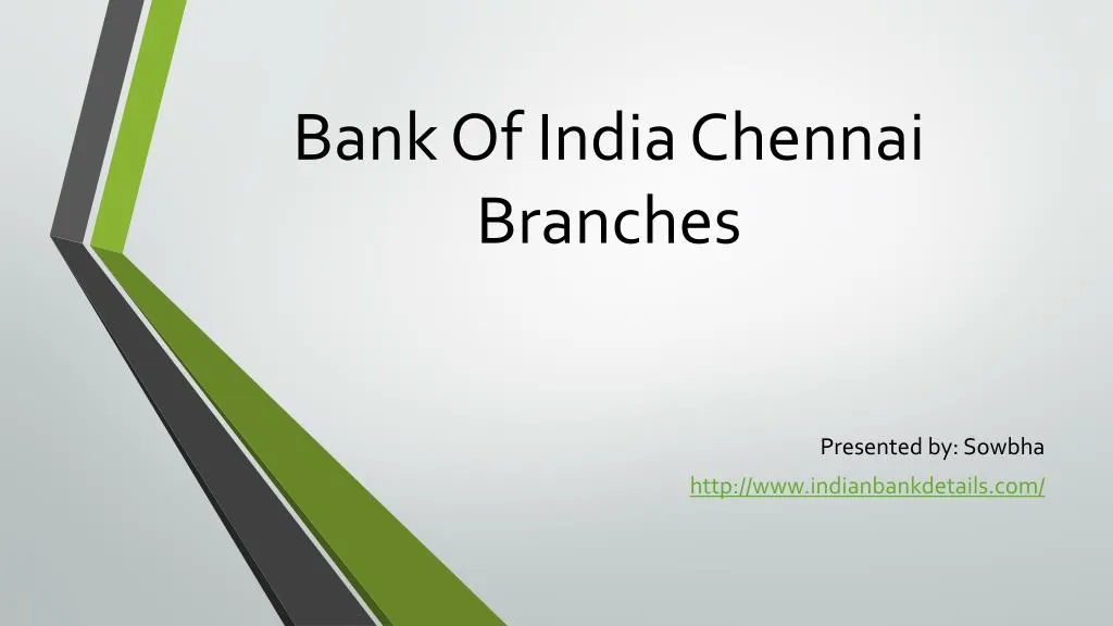 bank of india chennai branches