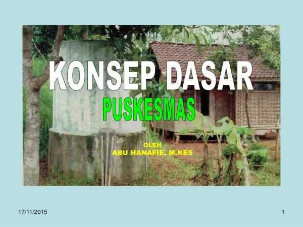 Konsep Dasar Puskesmas