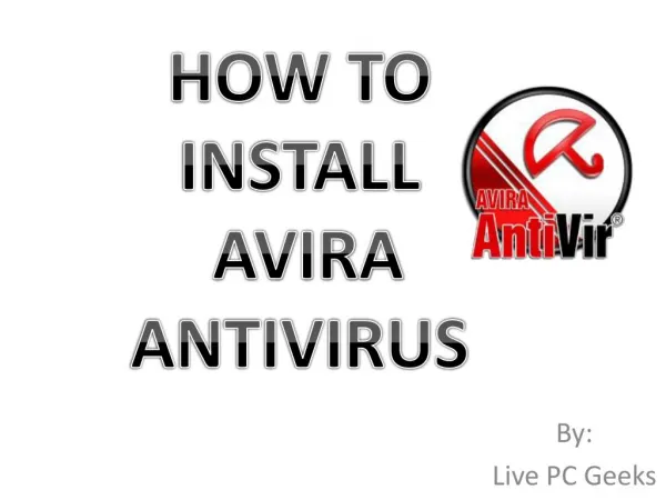 HOW TO INSTALL AVIRA ANTIVIRUS