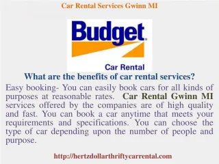 Car Rental Services Gwinn MI - slide 1