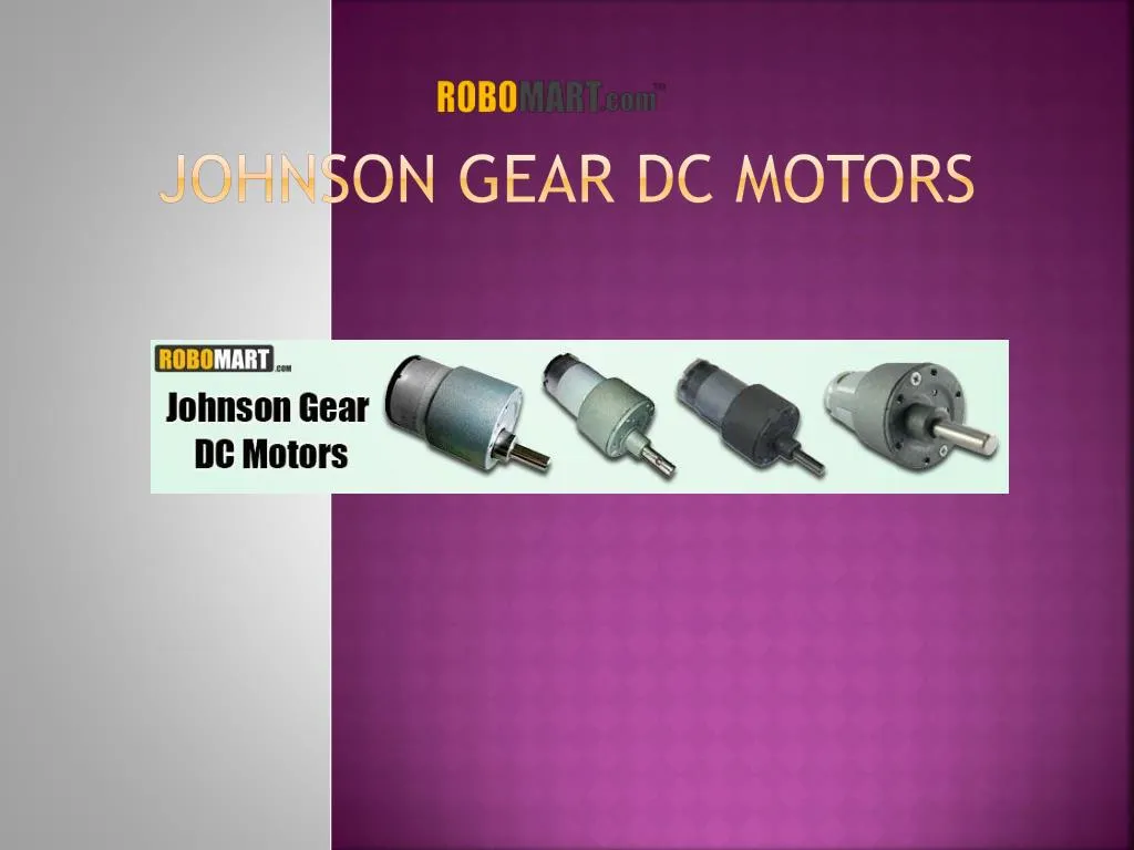 johnson gear dc motors
