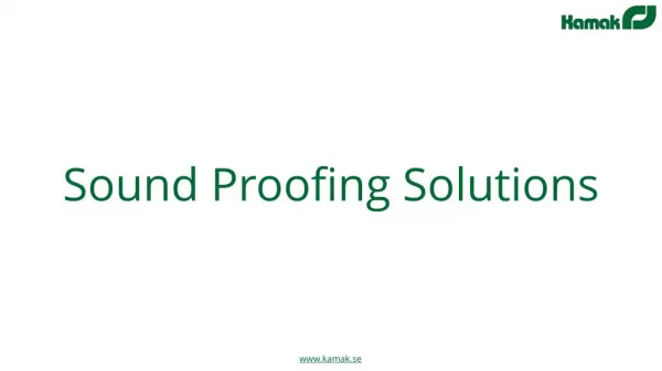 Sound Proofing Solutions