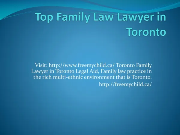Best Family Lawyer in Toronto |Top Toronto Divorce Lawyer |freemychild.ca/