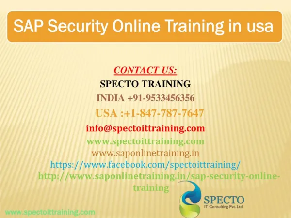 Sap security online training in uk