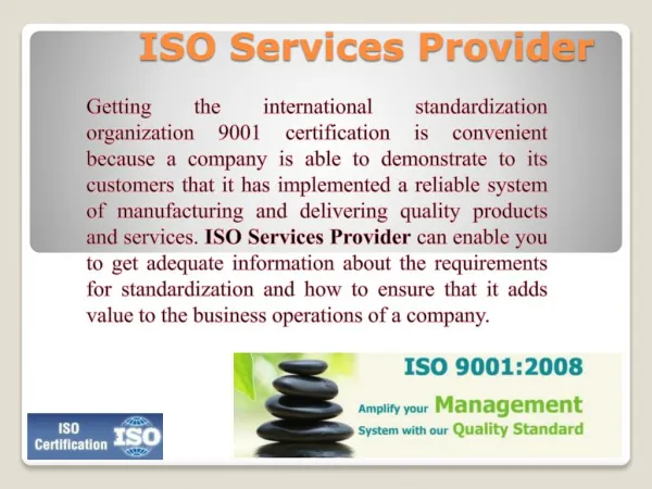 ISO Services Provider And Informative ISO 9001 Guide For All