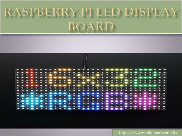 Raspberry Pi LED Display Board- Robomart