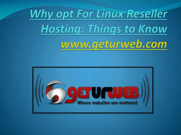 Linux reseller hosting plan With Geturweb