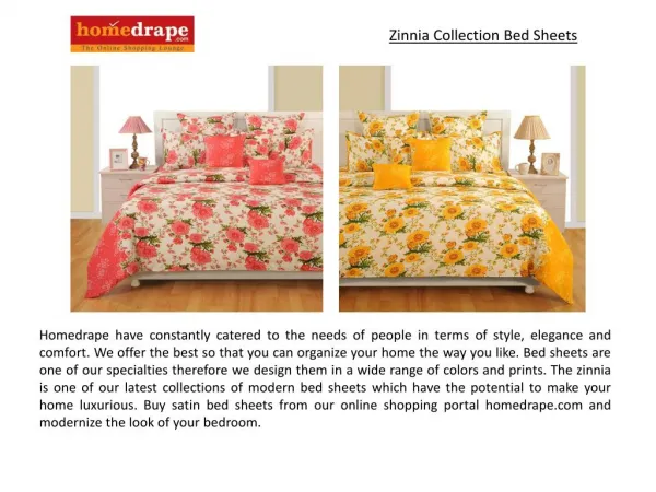 Zinnia Collection Bed Sheets