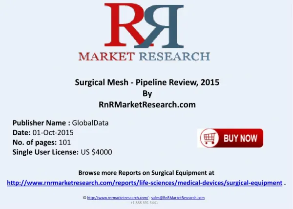 Surgical Mesh Pipeline Review 2015