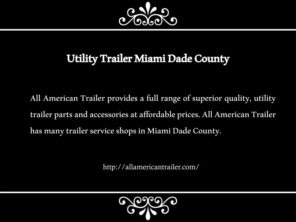 utility trailer miami dade county