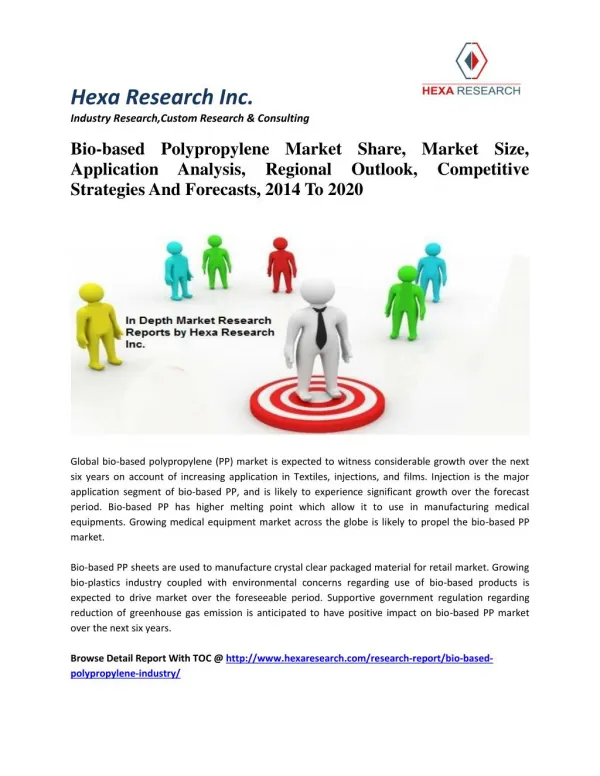 Bio-based Polypropylene Market Share, Market Size, Application Analysis, Regional Outlook, Competitive Strategies And Fo