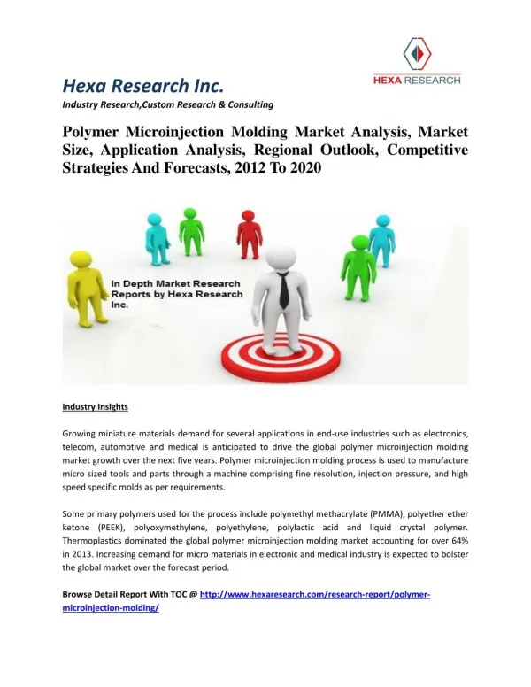 Polymer Microinjection Molding Market Size, Market Share, Application Analysis, Regional Outlook, Growth, Trends, Compet