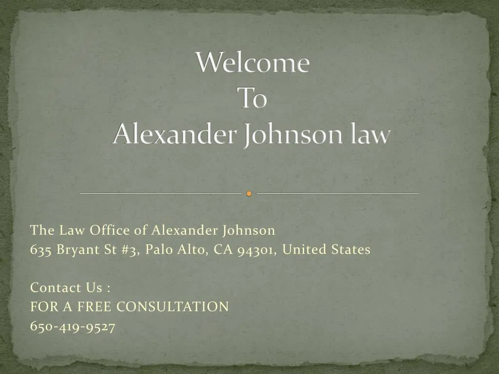 welcome to alexander johnson law