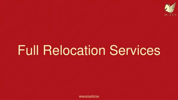 Full Relocation Services