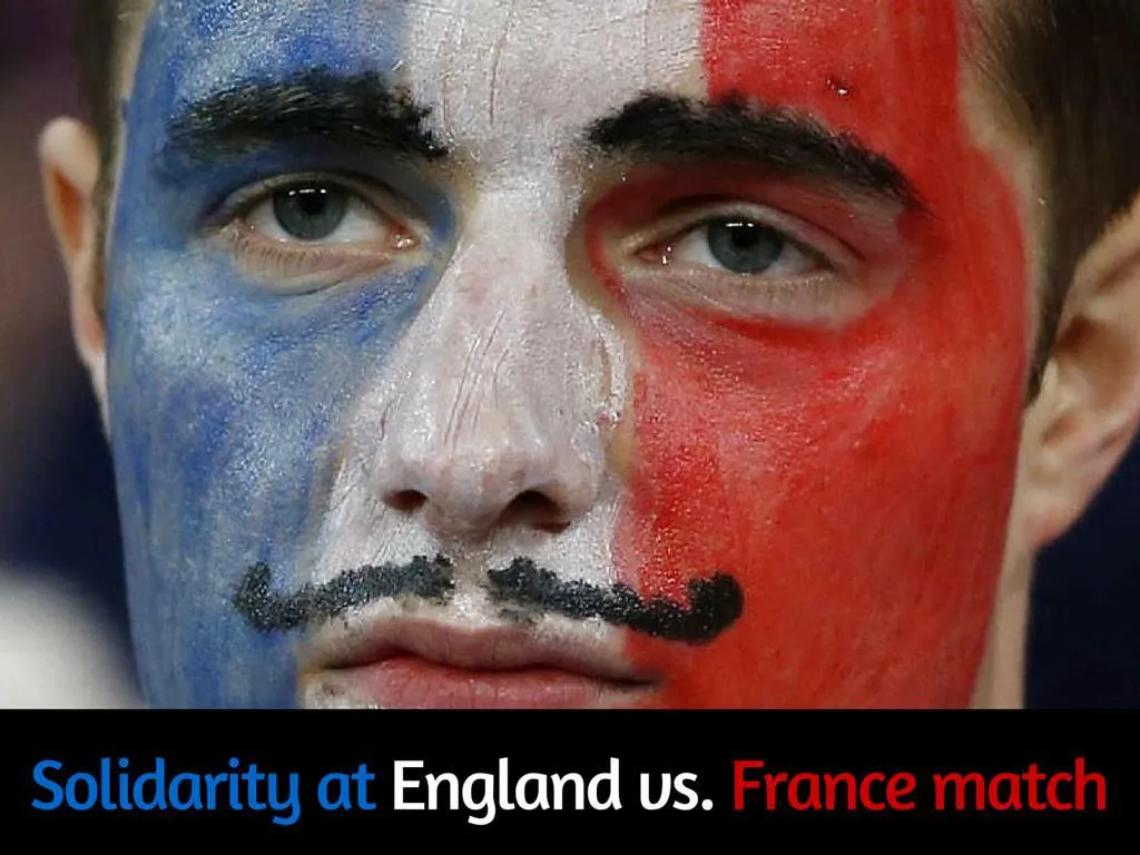 solidarity at england vs france match
