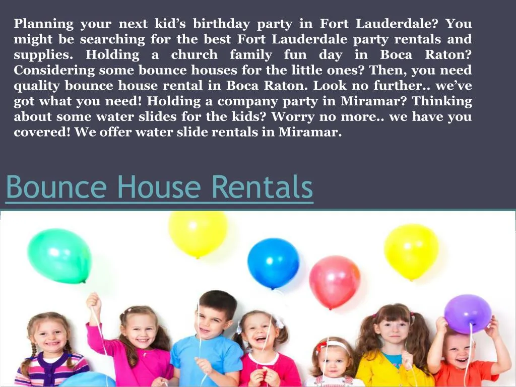 bounce house rentals