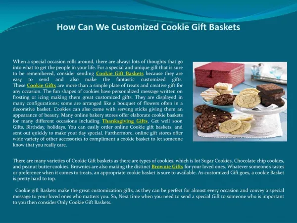 How Can We Customized Cookie Gift Baskets