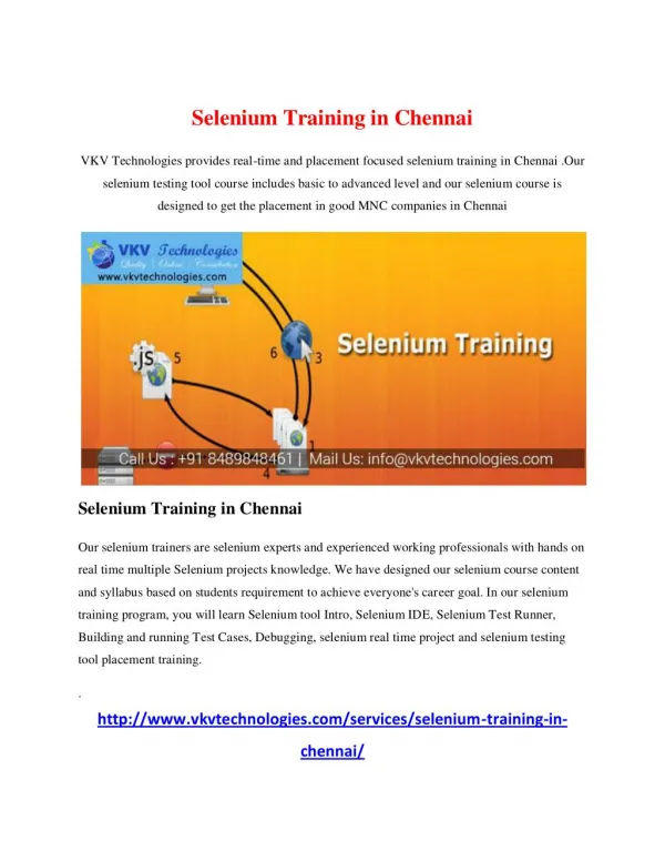 Selenium Training in Chennai