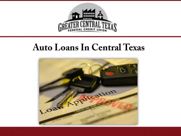 Auto Loans In Central Texas