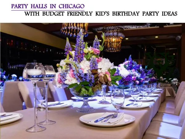 PARTY HALLS IN CHICAGO WITH BUDGET FRIENDLY KID’S BIRTHDAY PARTY IDEA