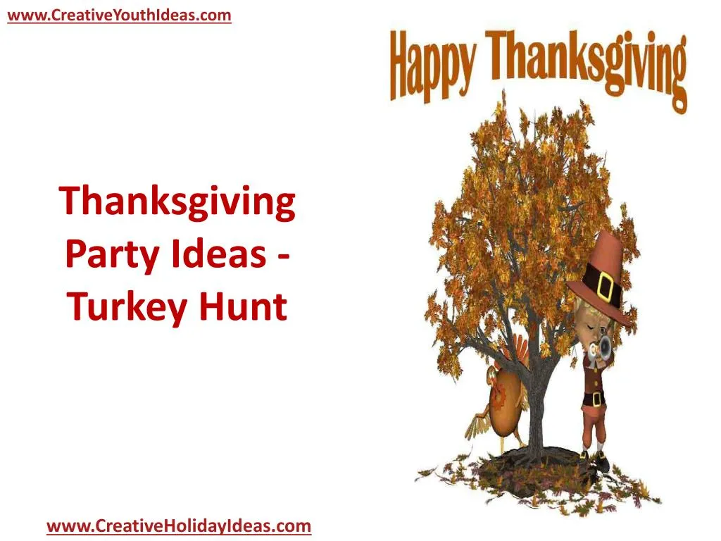 thanksgiving party ideas turkey hunt