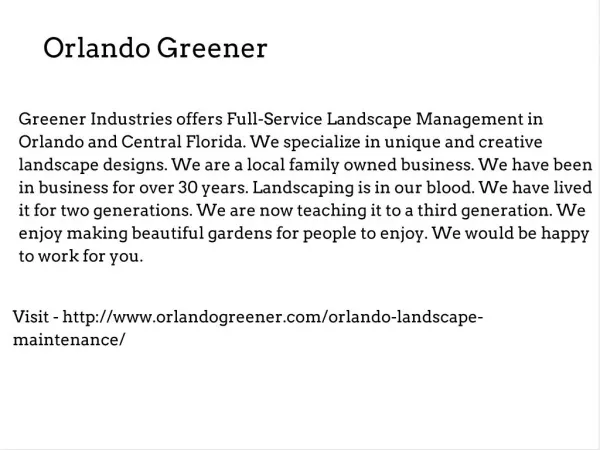 Landscape Maintenance In Orlando
