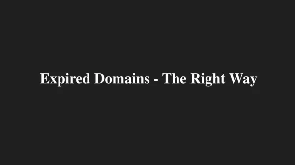 Buy Expired Domains With Traffic At EXPIRED DOMAINS BARON