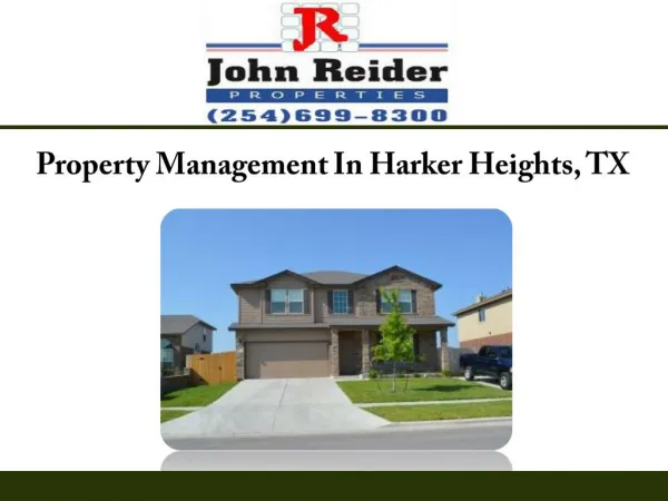 Property Management In Harker Heights, TX