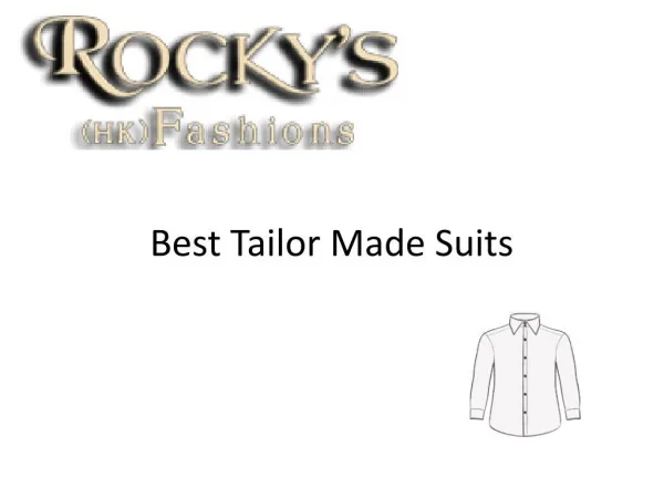 Best Tailor Made Suits