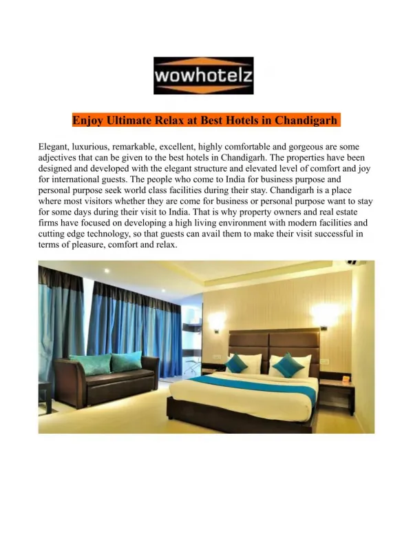 Best Hotels in Chandigarh