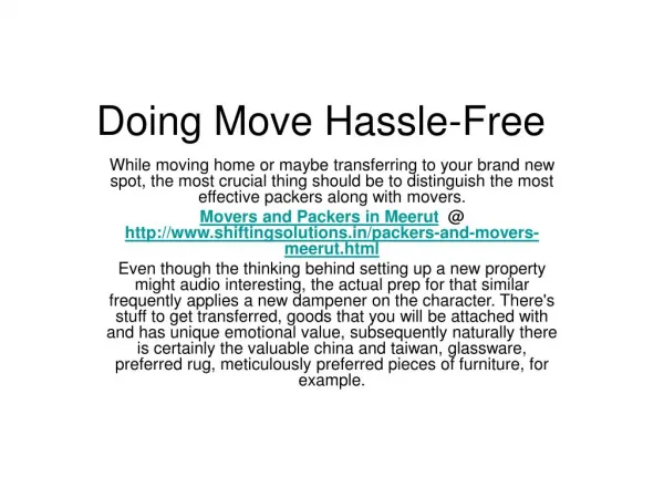 Major Ways to Produce Moving Easy