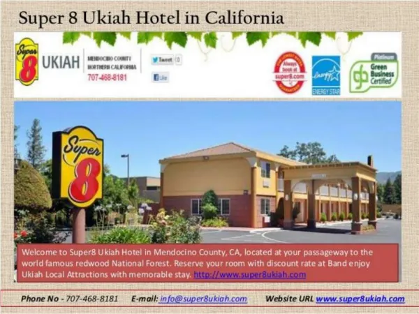 Super 8 UKiah Hotel inCAlifornia