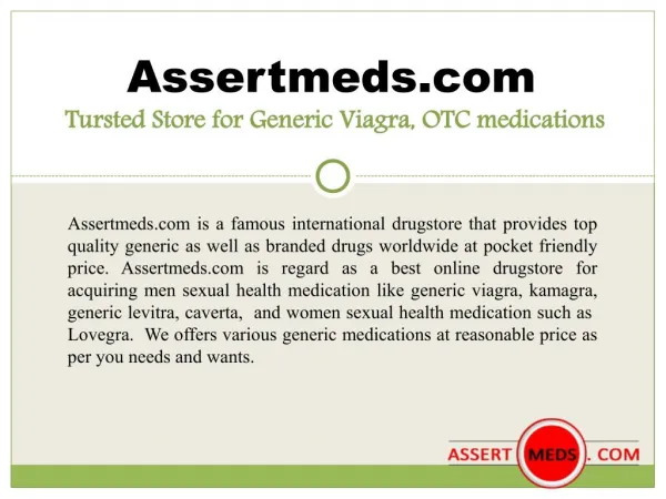 AssertMeds Online Pharma