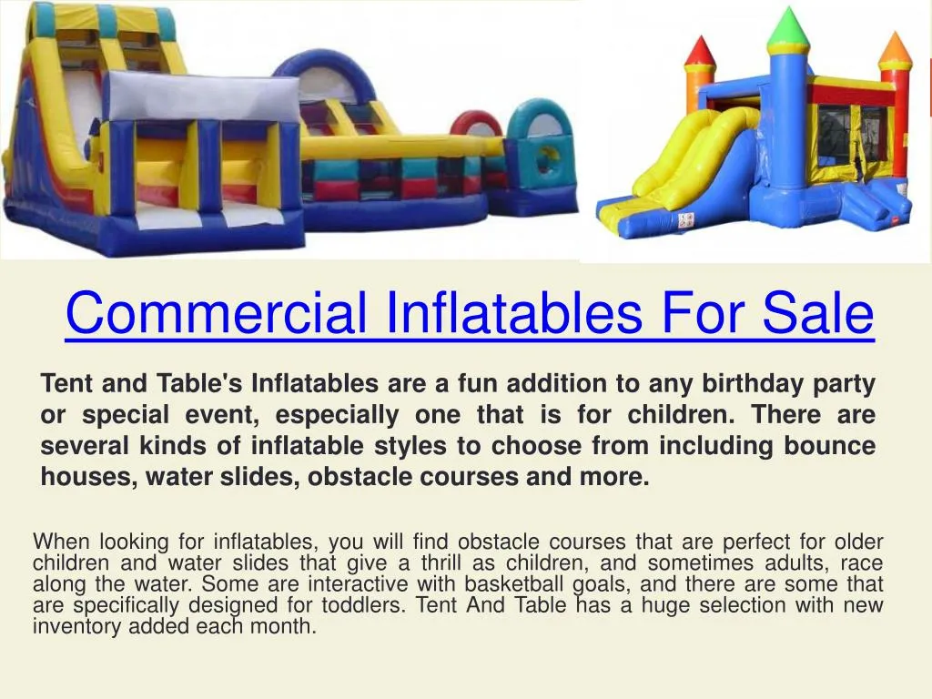 commercial inflatables for sale