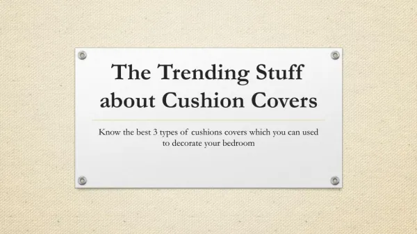Latest Trends of Cushion Covers - Handmade Cushion Covers