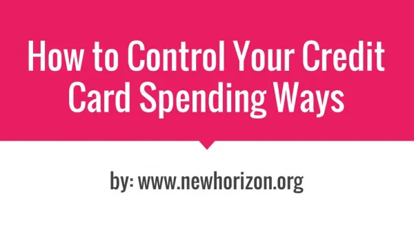 How to Control Your Credit Card Spending Ways