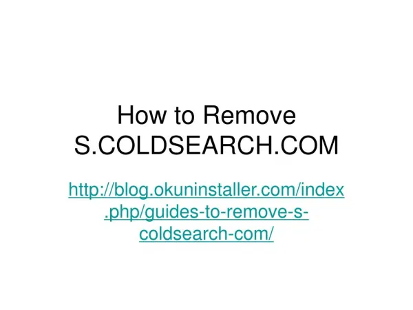 Remove S.coldsearch.com