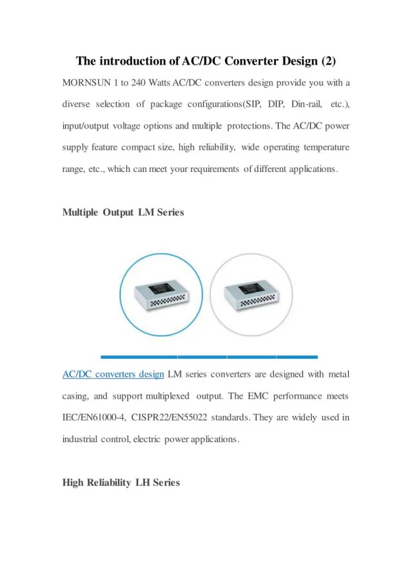 The introduction of AC/DC Converter Design (2)