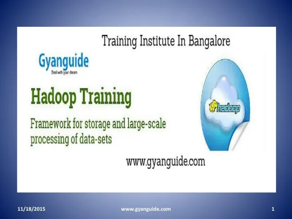 Hadoop training institutes in Bangalore