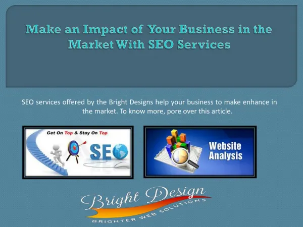 Make an impact of your business in the market with SEO services