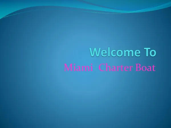 Miami Private Fishing Charter