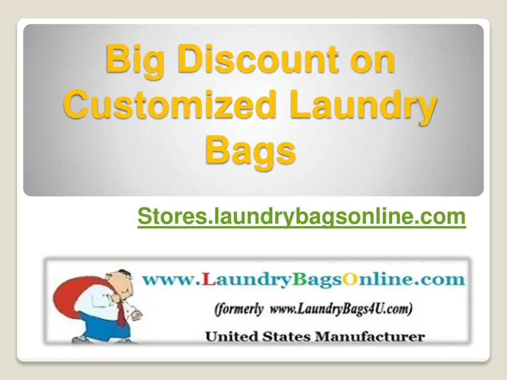 big discount on customized laundry bags