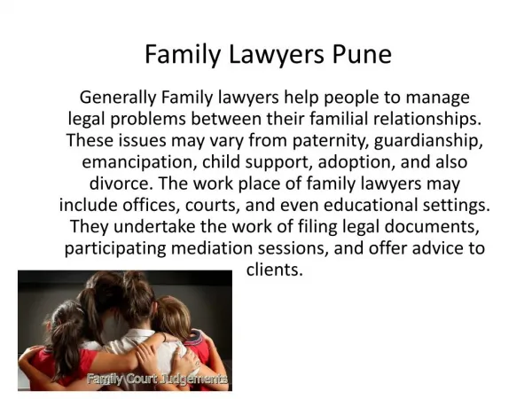 Family Lawyers Pune
