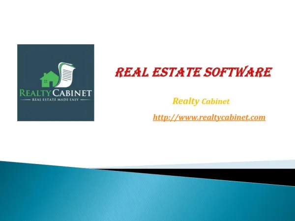 Real Estate Software - Realtycabinet