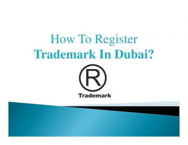 Trademark Registration in Dubai