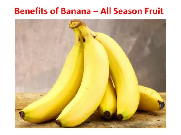 Benefits of Banana | Diet and Health Tips