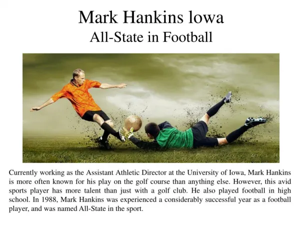 Mark Hankins Iowa All-State in Football