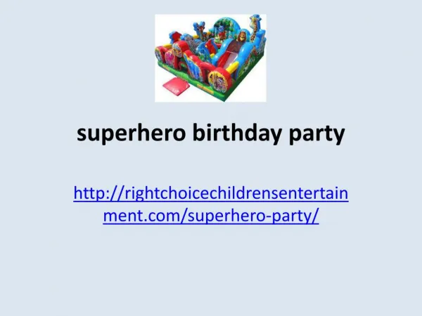 bouncy castle rentals magic show toronto superhero birthday party