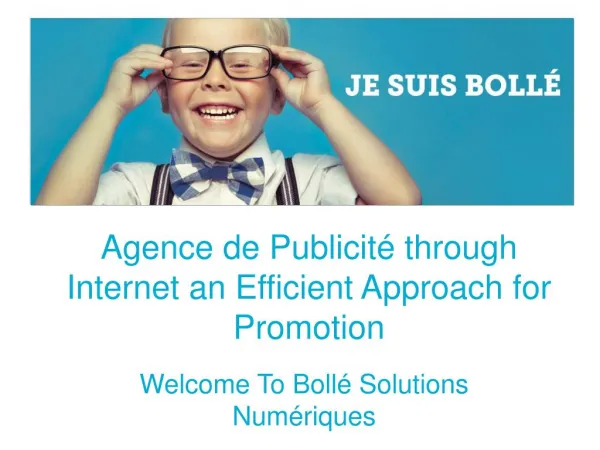 Agence de Publicité through Internet an Efficient Approach for Promotion